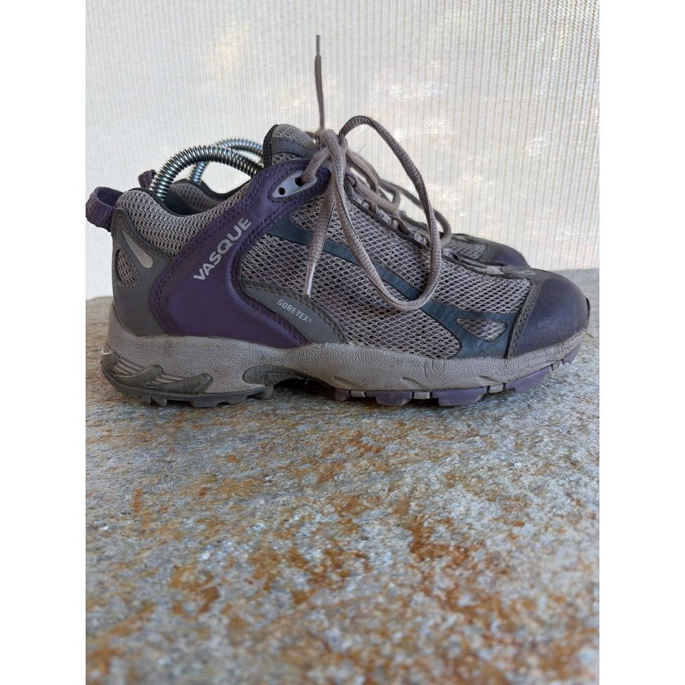 Vasque Gore-Tex Hiking Shoes Womens 8 Brown Purple Waterproof Trail 7689 M